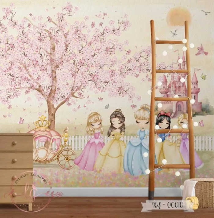 Papel de Parede Princesa com Carruagem