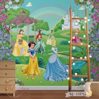 Papel de Parede Princesas no Jardim Encantado
