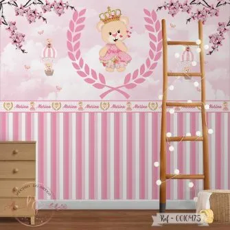 Papel de Parede Ursinha Princesa 10475