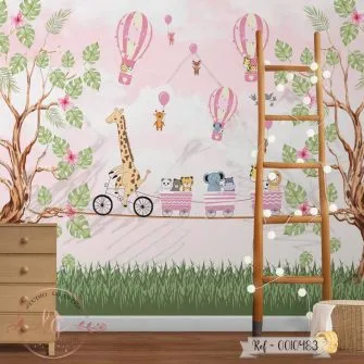 Papel De Parede Safari Rosa 83