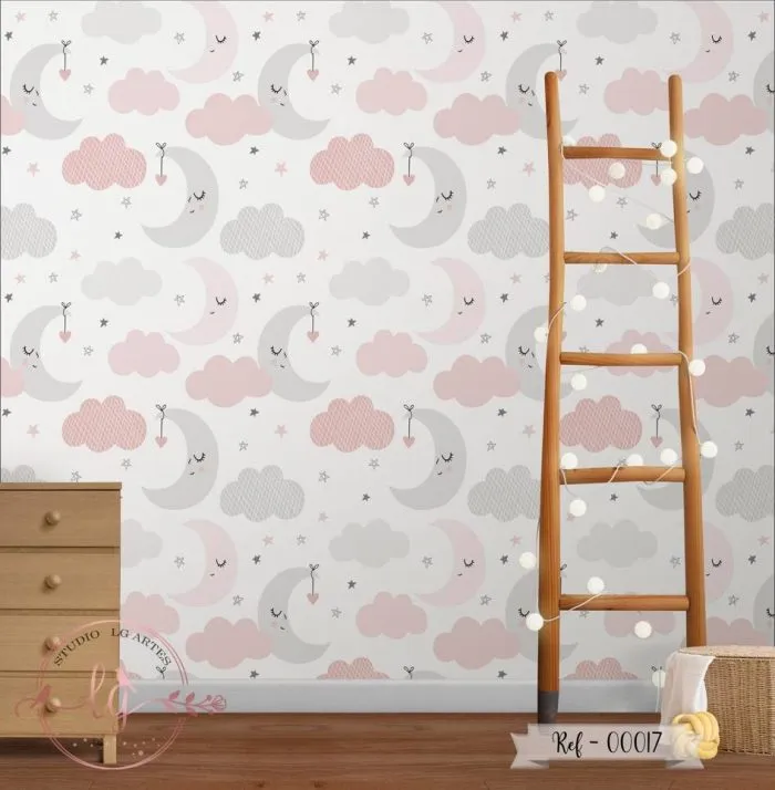 Papel De Parede Nuvens e Lua