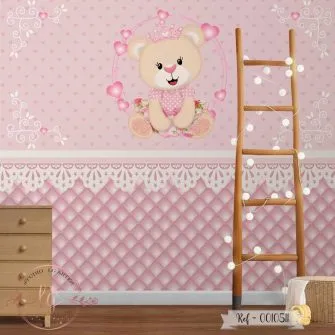 Papel de Parede Ursinha Princesa 10511