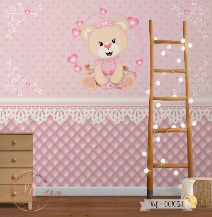 Papel de Parede Ursinha Princesa 10511