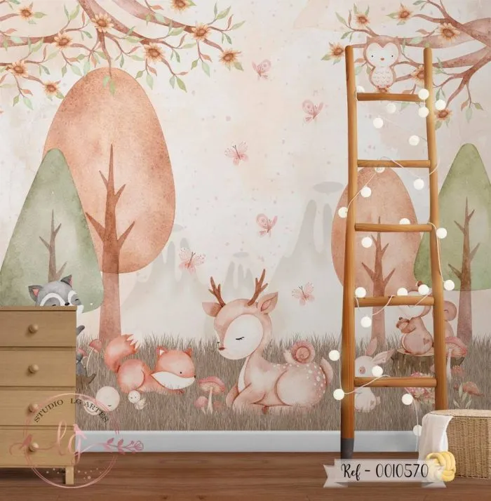 Papel de Parede Bichinhos na Floresta