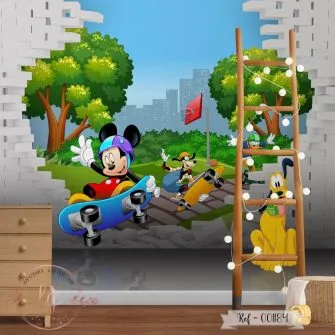 Papel de Parede Mickey Andando de Skate