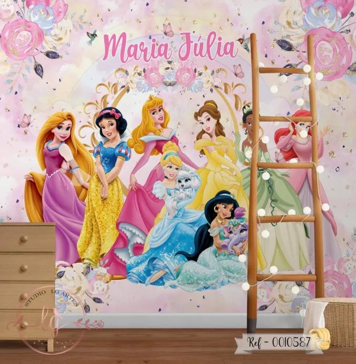 Papel de Parede Princesas Céu Decorado - Personalizado