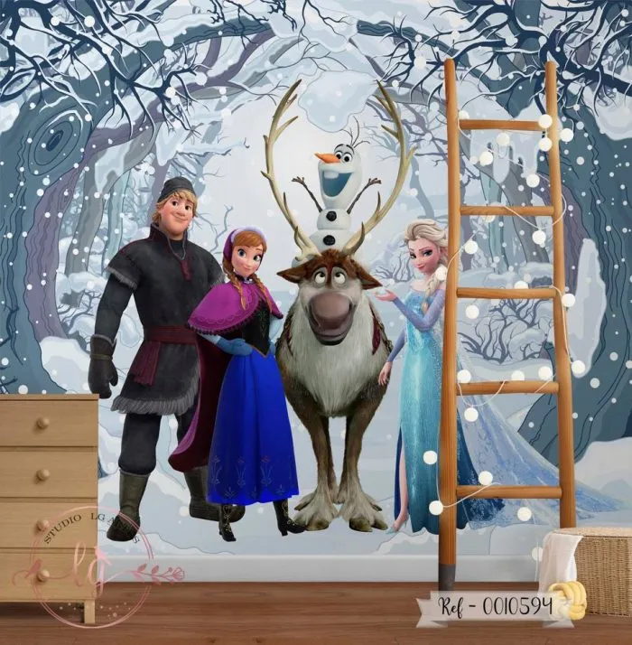 Papel de Parede Frozen no Jardim Congelado