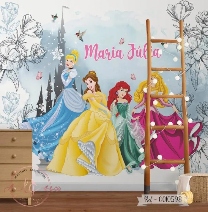 Papel de Parede Princesas no Jardim Congelado