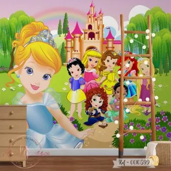 Papel de Parede Princesas Baby no Jardim do Castelo