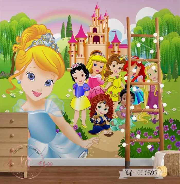 Papel de Parede Princesas Baby no Jardim do Castelo