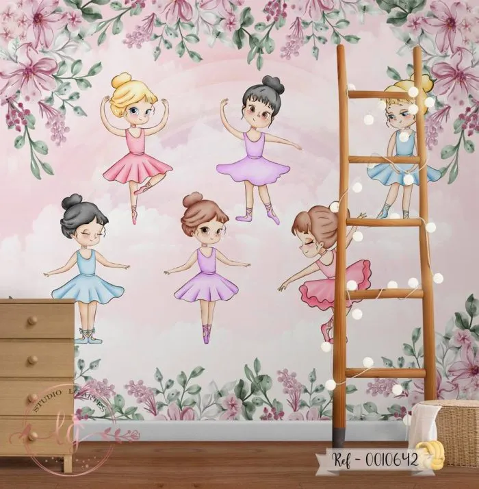 Papel de Parede Bailarina em Conjunto