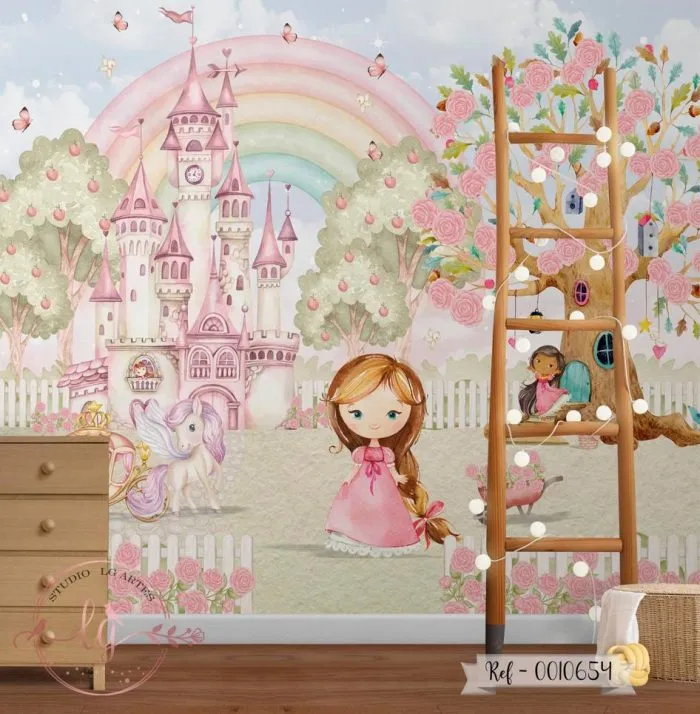 Papel de Parede Menina no Castelo Encantado