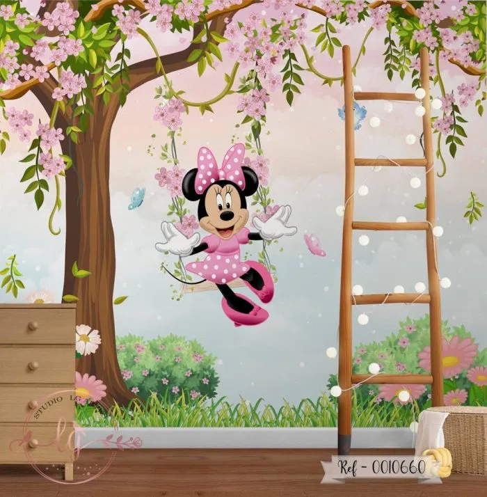 Papel de Parede Minnie na Árvore