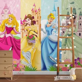 Papel de Parede Princesas em cada Castelo