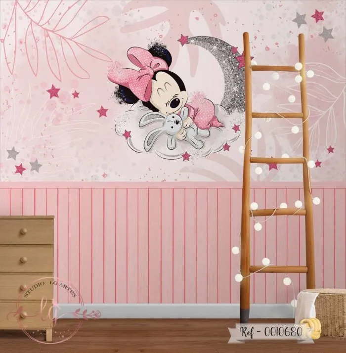Papel de Parede Minnie Baby Dormindo