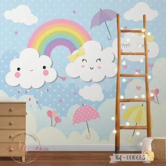 Papel de Parede Nuvens Baby