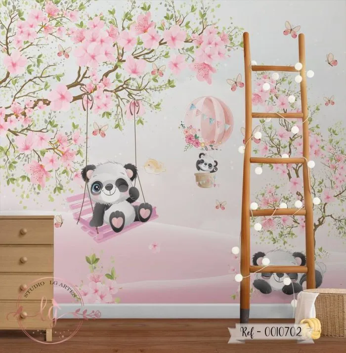 Papel de Parede Ursinho Panda Baby 10702