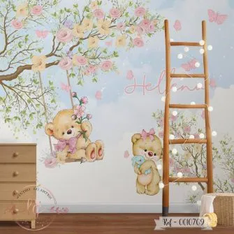 Papel de Parede Ursinho no Jardim