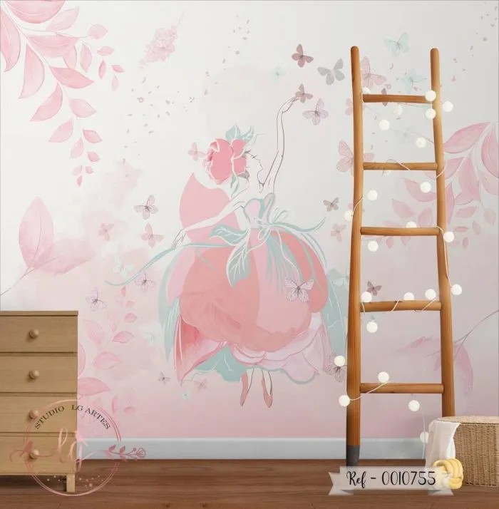 Papel de Parede Bailarina Rosa