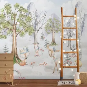 Papel de Parede Bichinhos na Floresta