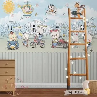 Papel de Parede Ursinhos Divertidos