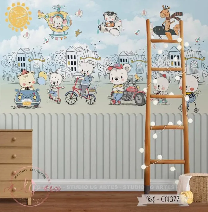 Papel de Parede Ursinhos Divertidos