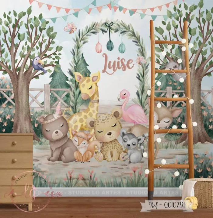 Papel De Parede Safari Com Animais Dormindo