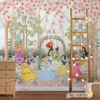 Papel De Parede Princesas com Flores