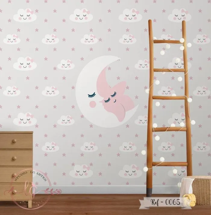 Papel de Parede Estrela e Lua