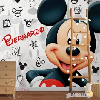 Papel de Parede Mickey com Nome