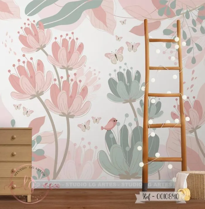 Papel de Parede Floral - 840