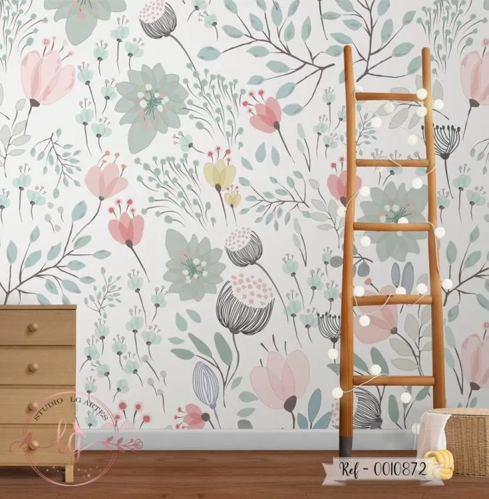 Papel de Parede Flores Delicadas