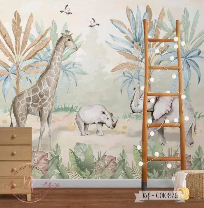 Papel De Parede Safari Selva