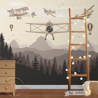 Papel de Parede Aviões Voando