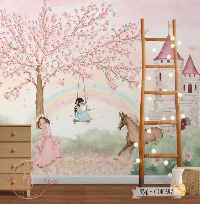 Papel de Parede Menina no Balanço