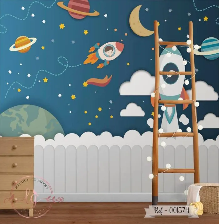 Papel de Parede Foguetes e Planetas