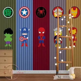 Papel de Parede Super-heróis Baby
