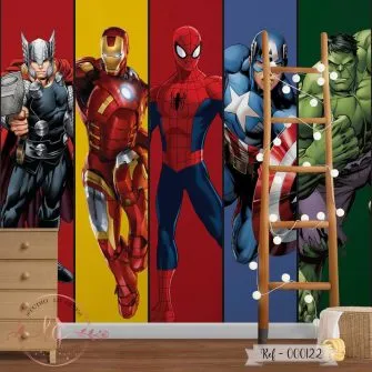 Papel de Parede Super-heróis em Faixas