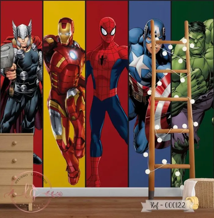 Papel de Parede Super-heróis em Faixas