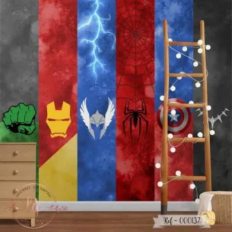 Papel de Parede Emblemas dos Super-heróis