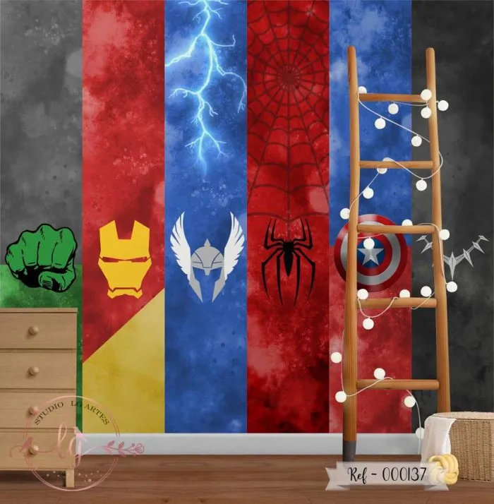 Papel de Parede Emblemas dos Super-heróis