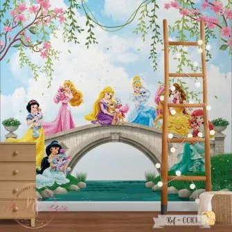 Papel de Parede Princesas com Gatos na Ponte