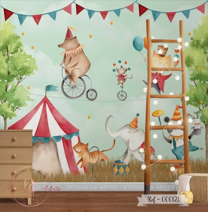 Papel de Parede Safari no Circo