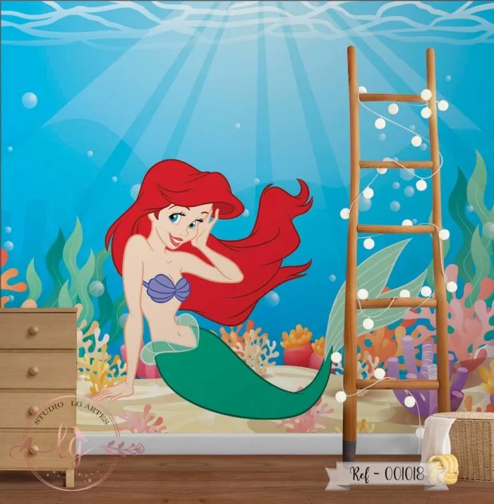 Papel de Parede Princesa Ariel - Pequena Sereia