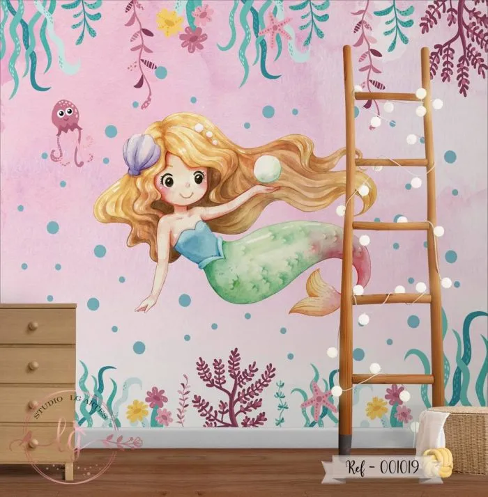 Papel de Parede Sereia Baby