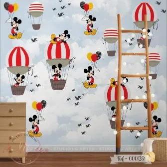 Papel de Parede Mickey e Balões