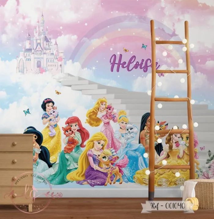 Papel de Parede Princesas com Céu Encantado