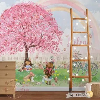 Papel de Parede Meninas no Jardim 10585